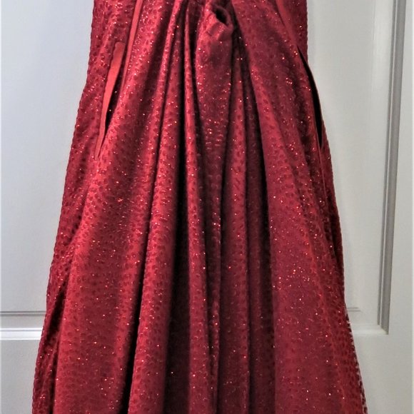 Red Sparkling Formal Dress by ML Monique Lhuillier - Picture 10 of 16